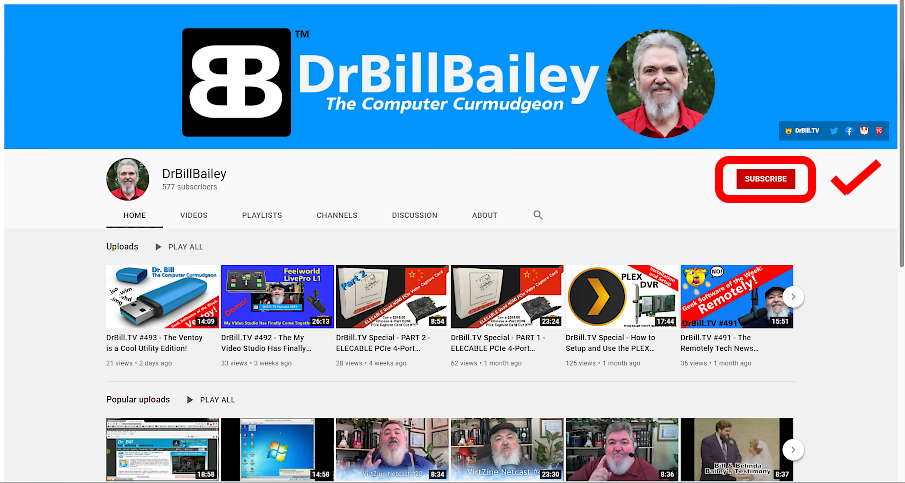 DrBillBailey YouTube Channel